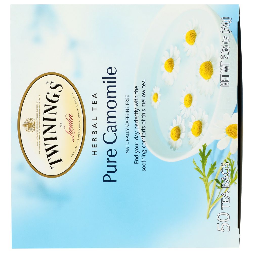 TWINING TEA: Pure Camomile Herbal Tea, 50 bg