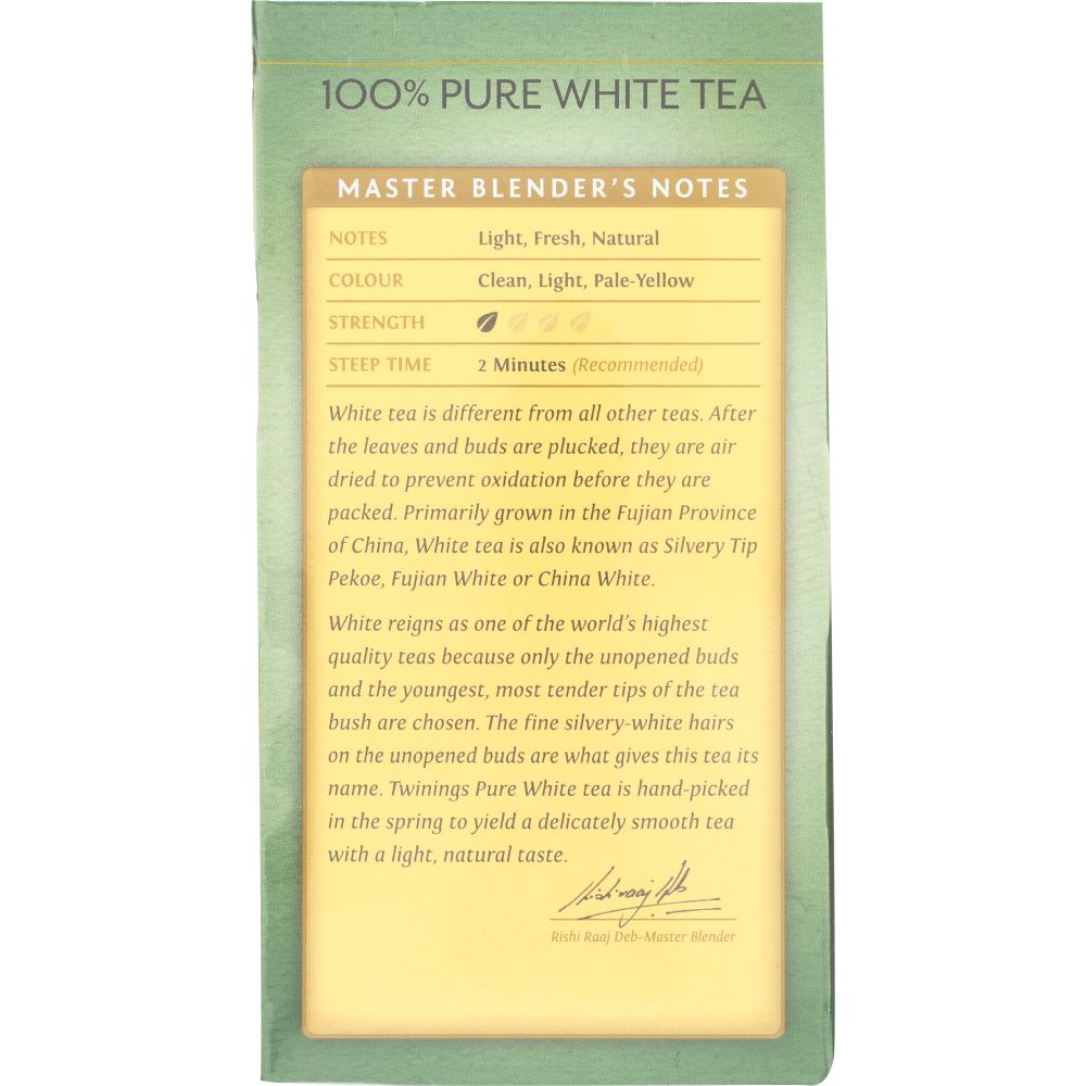 TWINING TEA: Pure White Tea, 20 bg