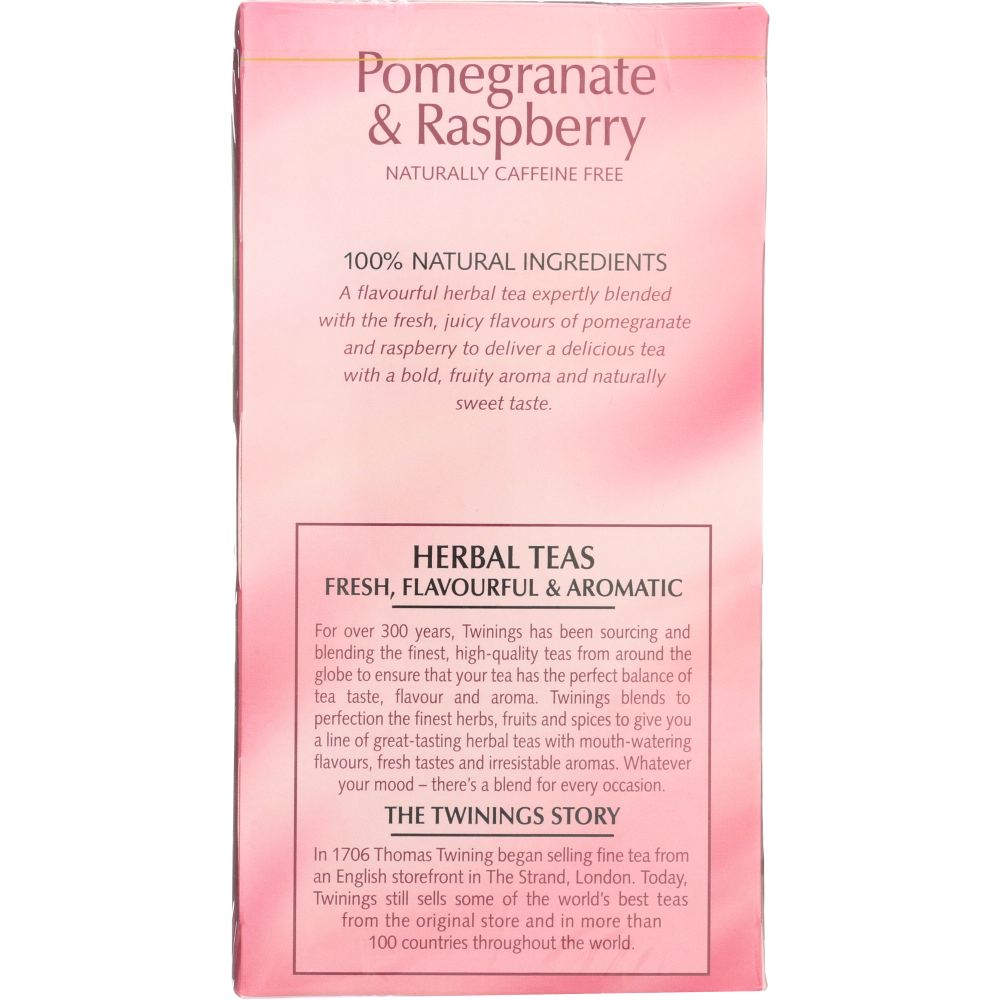 TWINING TEA: Pomegranate & Raspberry Herbal Tea, 20 bg