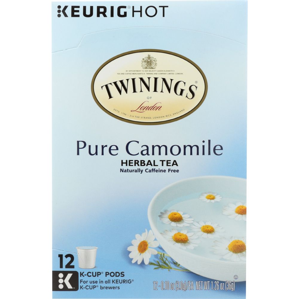 TWININGS OF LONDON: Tea K-Cups Tea Pure Camomile, 12 Cups, 1.27 oz