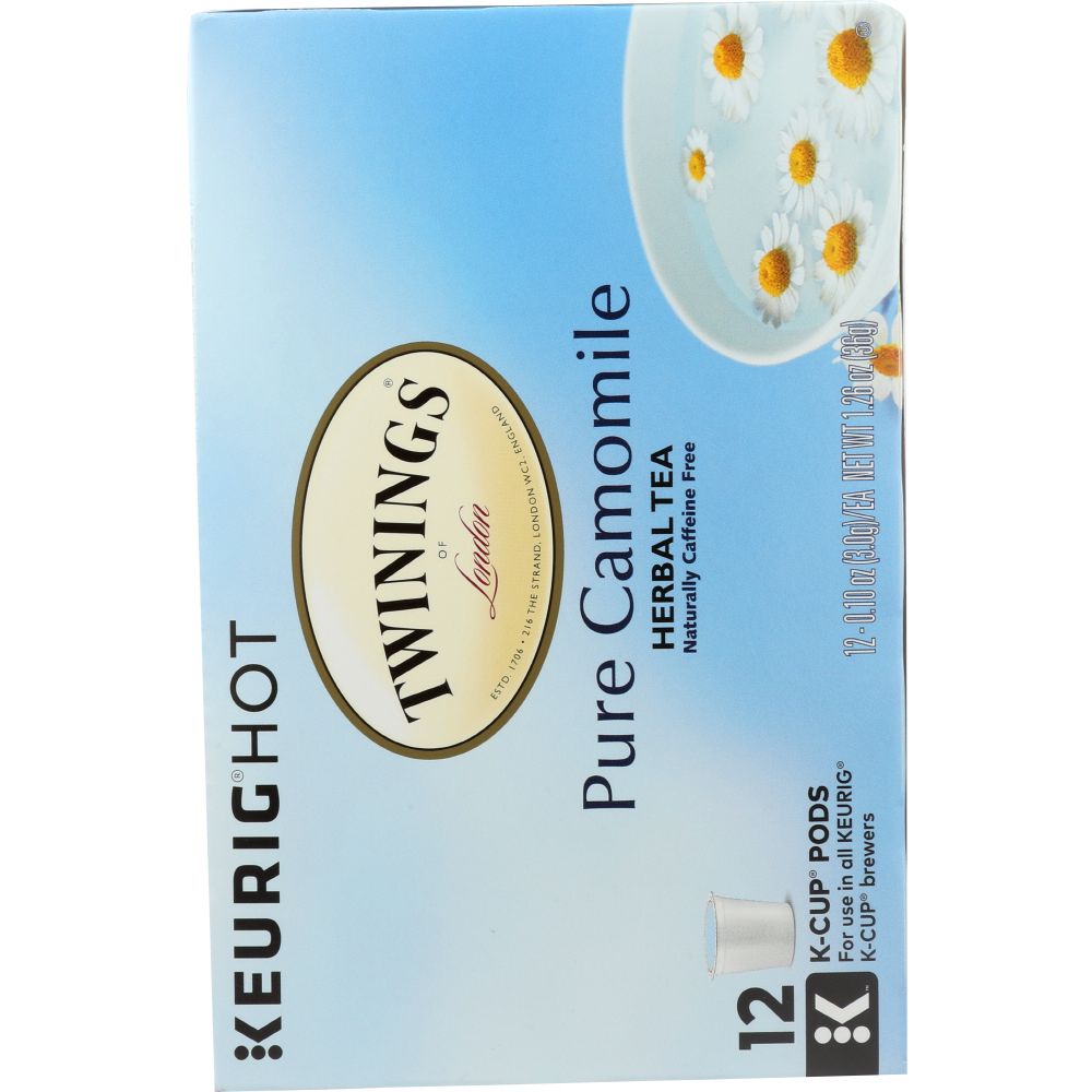 TWININGS OF LONDON: Tea K-Cups Tea Pure Camomile, 12 Cups, 1.27 oz