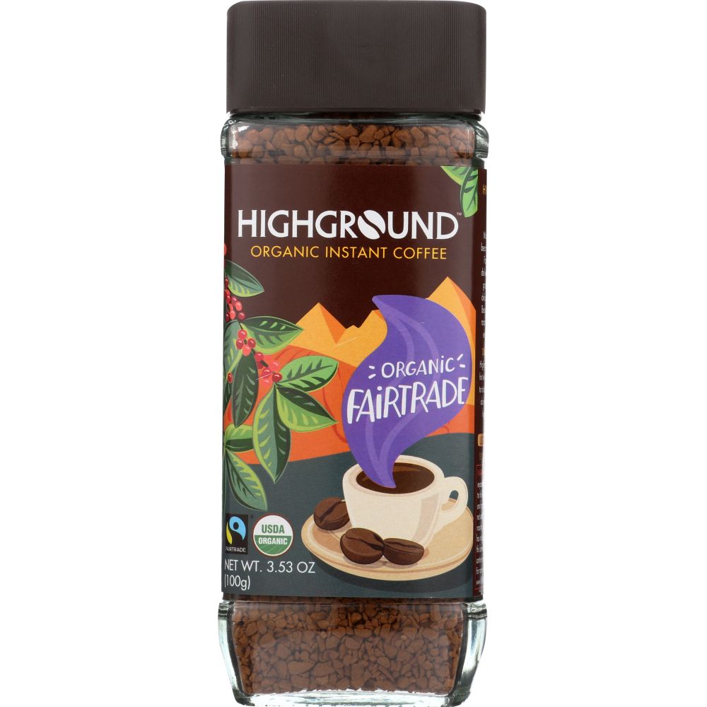 HIGHGROUND: Coffee Instant Regular Organic, 3.53 oz