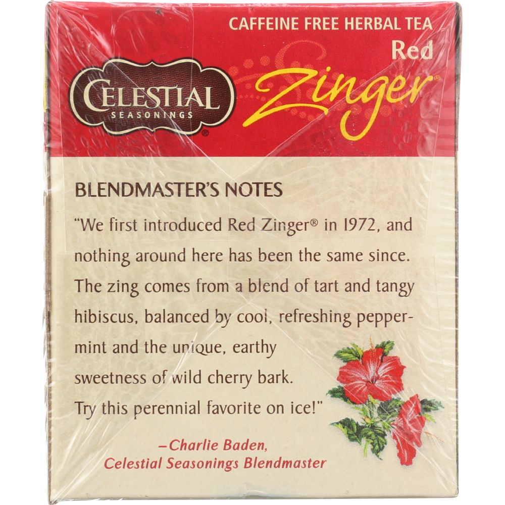 CELESTIAL SEASONINGS: Red Zinger Herbal Tea Caffeine Free, 20 bg