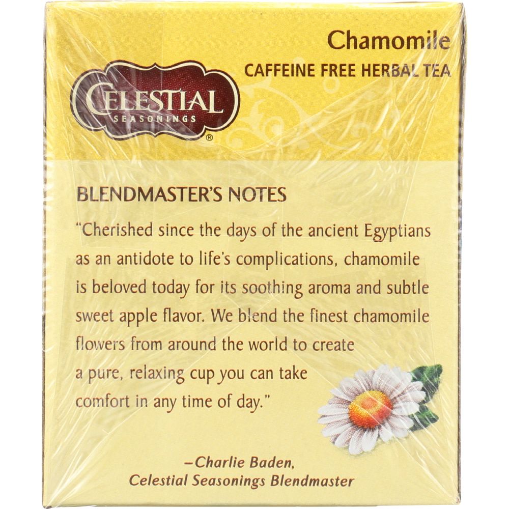 CELESTIAL SEASONINGS: Chamomile Herbal Tea Caffeine Free 20 Tea Bags, 0.9 oz