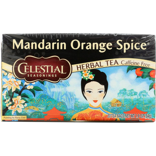 CELESTIAL SEASONINGS: Mandarin Orange Spice Herbal Tea Caffeine Free, 20 bg