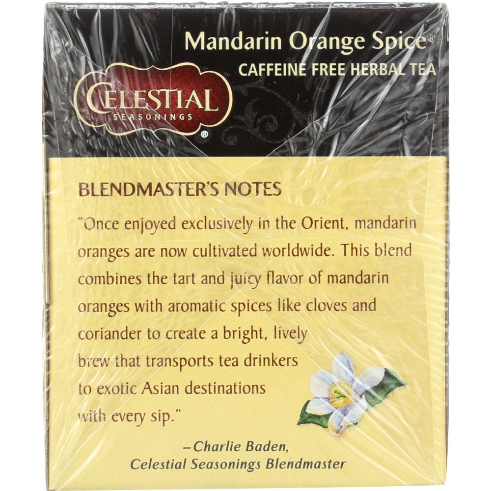 CELESTIAL SEASONINGS: Mandarin Orange Spice Herbal Tea Caffeine Free, 20 bg