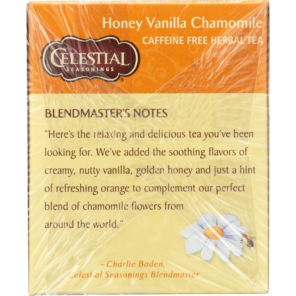 CELESTIAL SEASONINGS: Honey Vanilla Chamomile Herbal Tea Caffeine Free, 20 bags