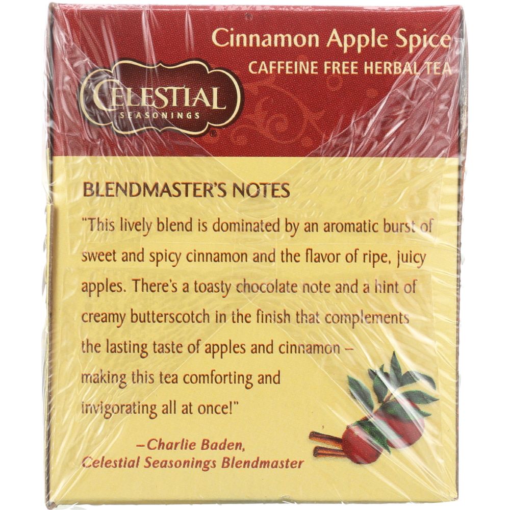 CELESTIAL SEASONINGS: Cinnamon Apple Spice Herbal Tea Caffeine Free 20 Tea Bags, 1.7 oz