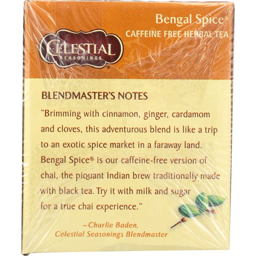 CELESTIAL SEASONINGS: Bengal Spice Caffeine Free Herbal Tea 20 Tea Bags, 1.7 oz