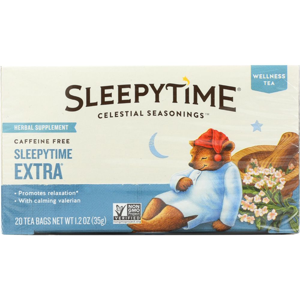 CELESTIAL SEASONINGS: Sleepytime Extra Wellness Herbal Tea, 20 Tea Bags