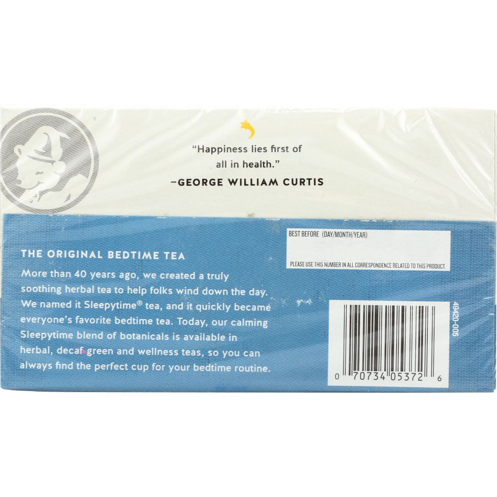 CELESTIAL SEASONINGS: Sleepytime Extra Wellness Herbal Tea, 20 Tea Bags