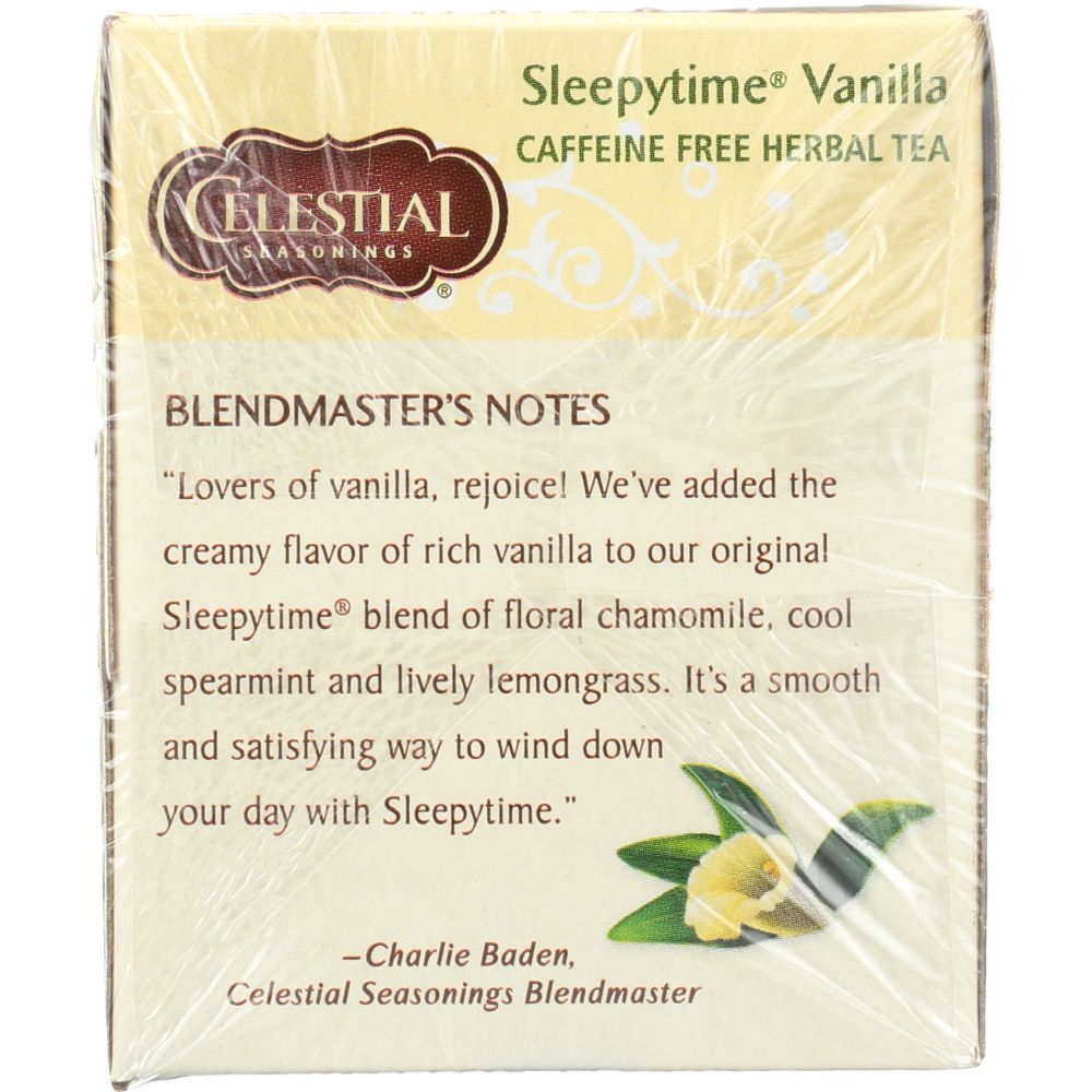 CELESTIAL SEASONINGS: Herbal Tea Sleepytime Vanilla Caffeine Free 20 Tea Bags, 1 oz