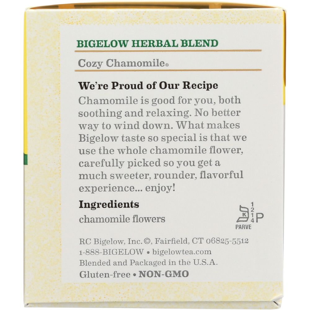 BIGELOW: Herbal Tea Caffeine Free Cozy Chamomile, 20 tea bags