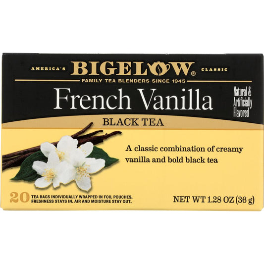 BIGELOW: French Vanilla Black Tea 20 Tea Bags, 1.28 oz