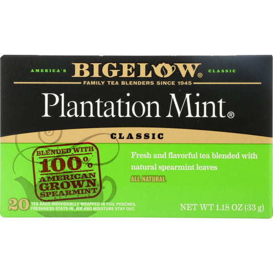 BIGELOW: Tea Black Tea Plantation Mint, 20 tea bags