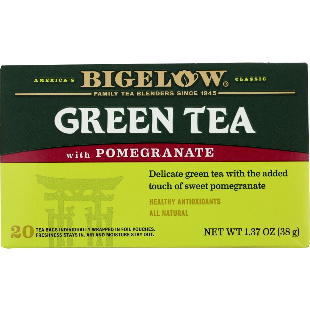 BIGELOW: Green Tea With Pomegranate 20 Tea Bags, 1.37 oz