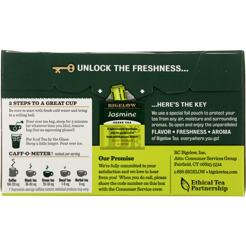 BIGELOW: Jasmine Green Tea 20 Tea Bags, 0.91 oz