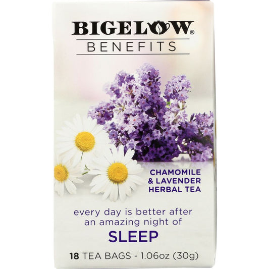 BIGELOW: Benefits Chamomile and Lavender Herbal Tea 18 Bags, 1.06 oz