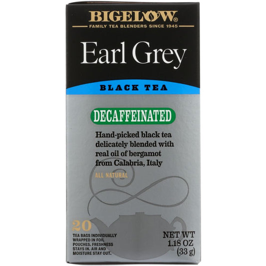 BIGELOW: Earl Grey Decaf Tea 20 Bags, 1.18 oz