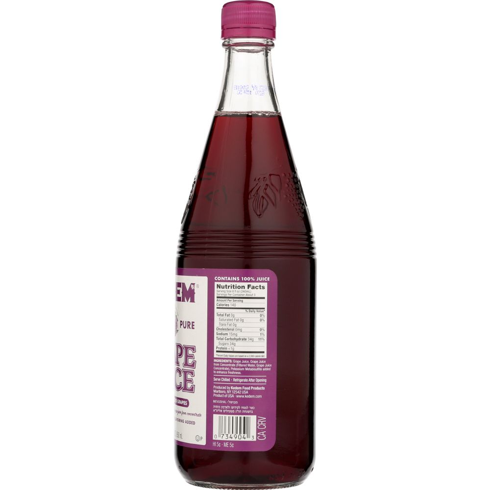 KEDEM: Concord Grape Juice, 22 Oz