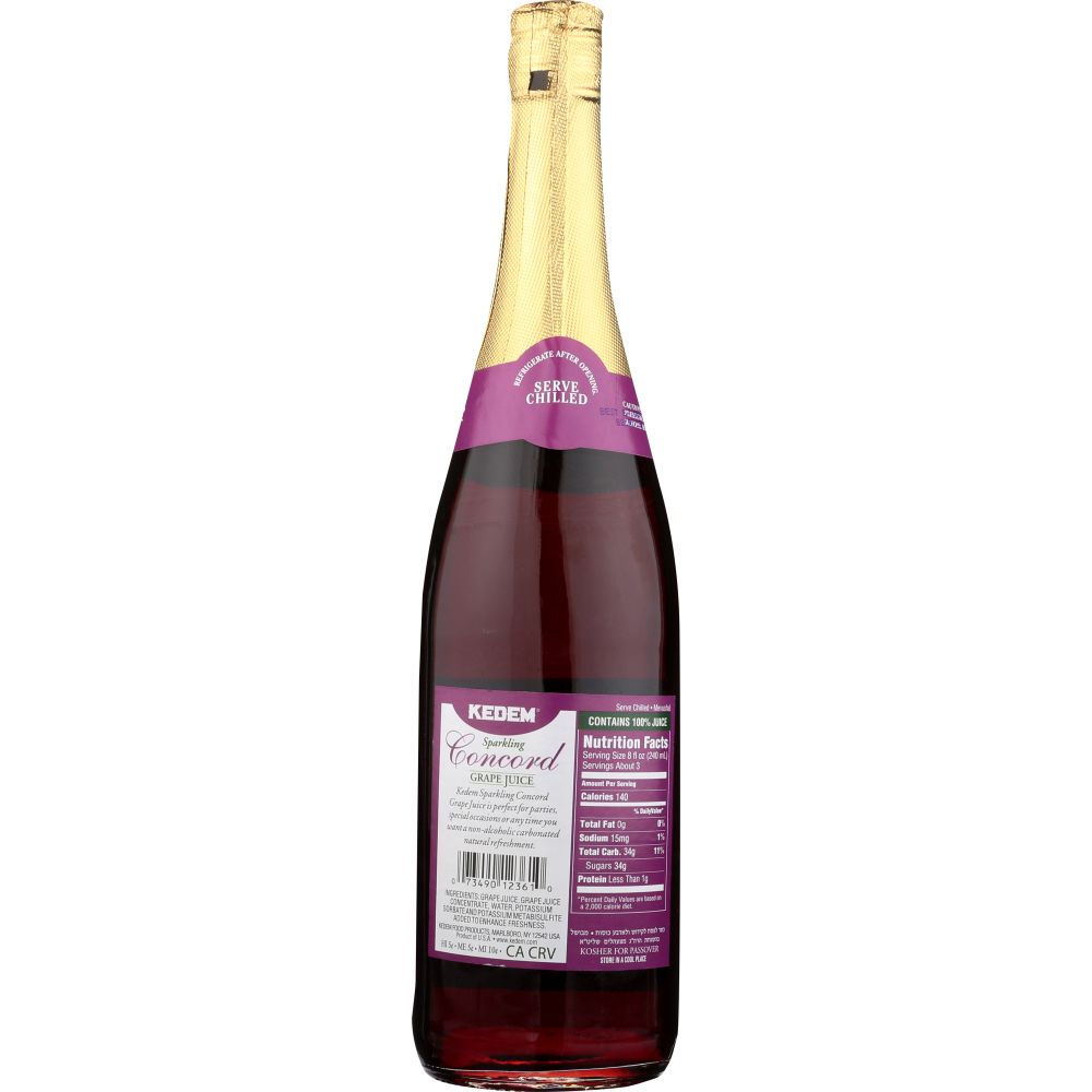 KEDEM: Sparkling Concord Grape Juice, 25.4 Oz