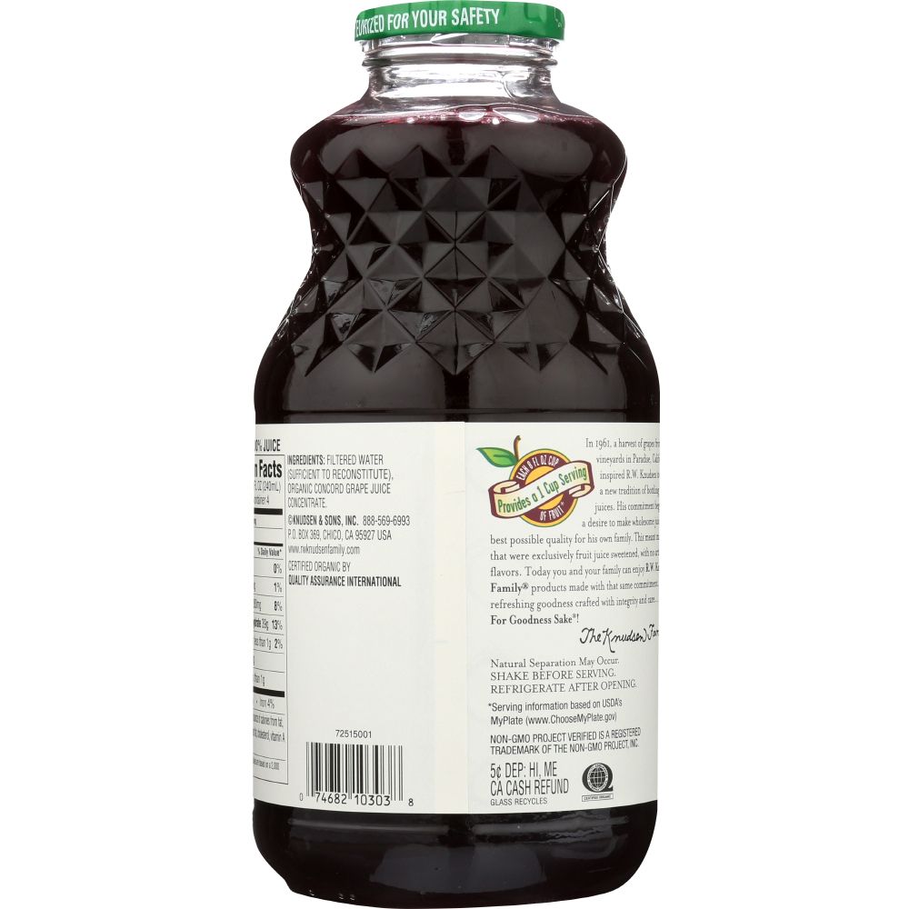 R.W. KNUDSEN FAMILY: Organic Concord Grape Juice, 32 oz