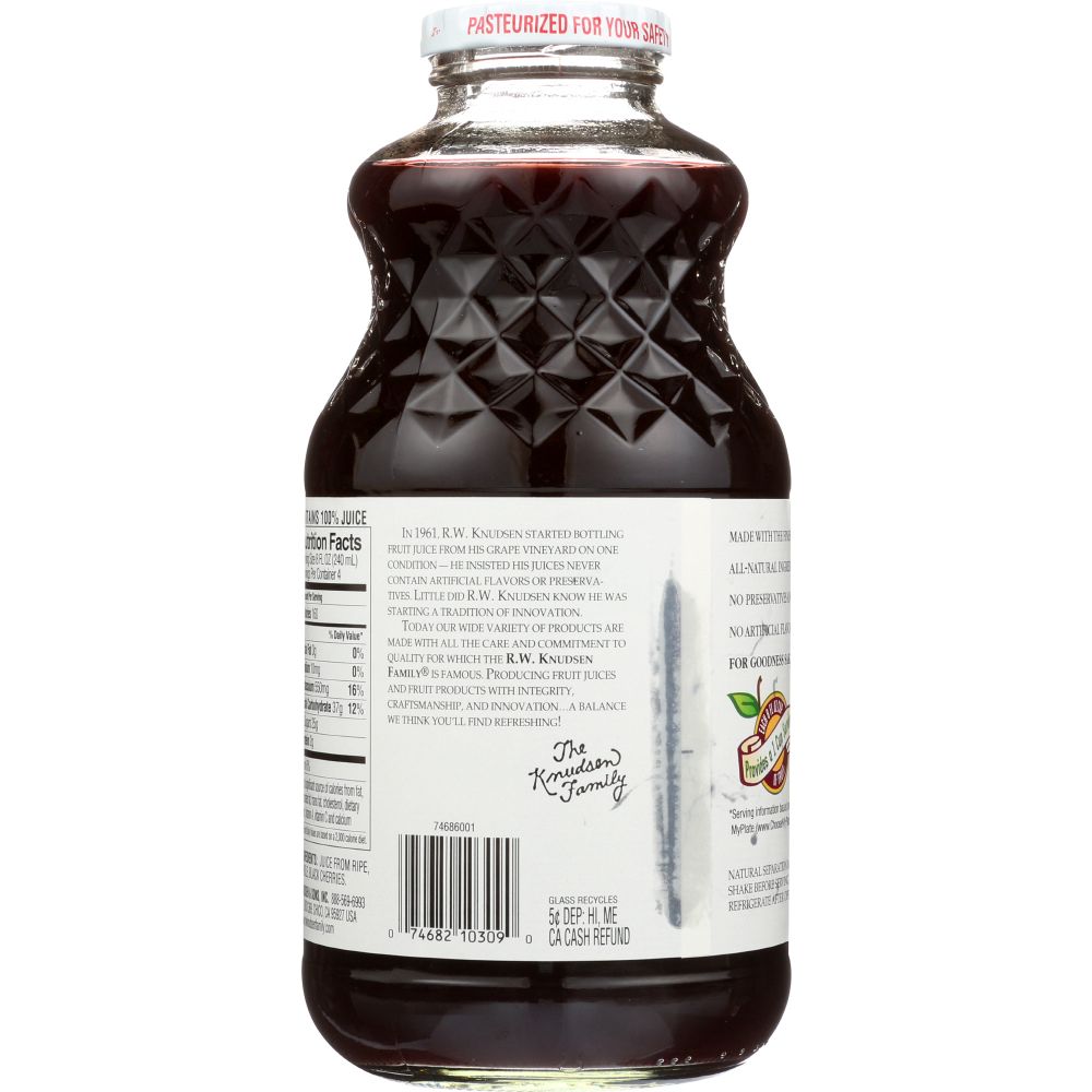 R.W. KNUDSEN FAMILY: Juice Just Black Cherry, 32 oz