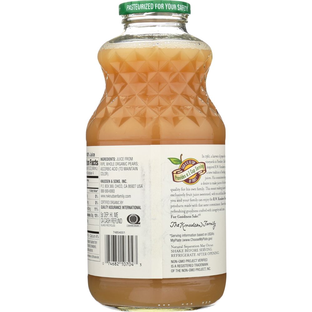 R.W. KNUDSEN: Family Organic Pear Juice, 32 oz