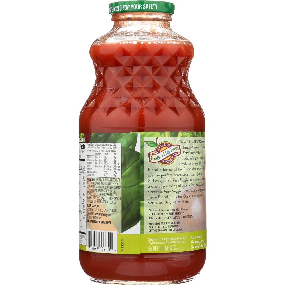 R.W. KNUDSEN: Organic Low Sodium Very Veggie Juice, 32 oz