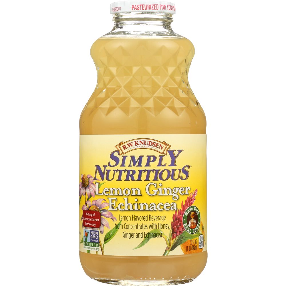 R.W. KNUDSEN FAMILY: Simply Nutritious Lemon Ginger Echinacea Juice, 32 oz