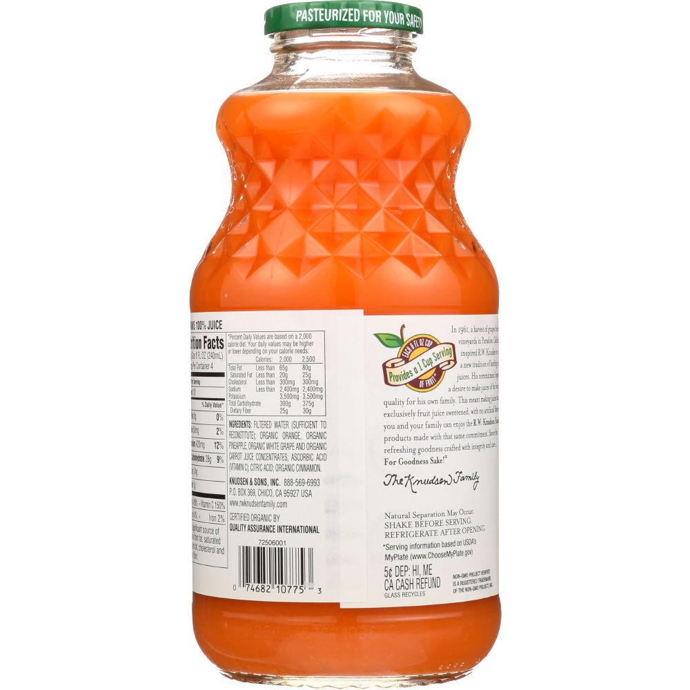 R.W. KNUDSEN: Organic Orange Carrot Juice, 32 oz