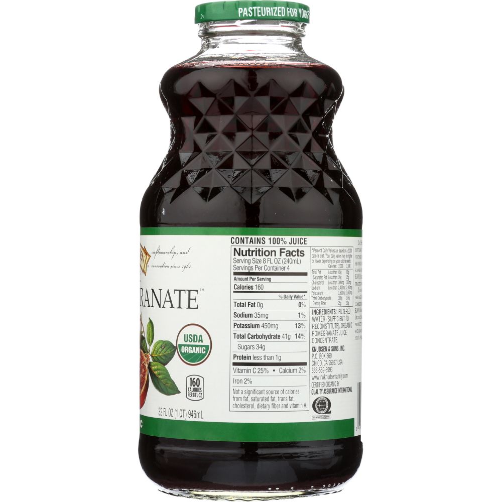 R.W. KNUDSEN: Family Organic Juice Just Pomegranate, 32 oz