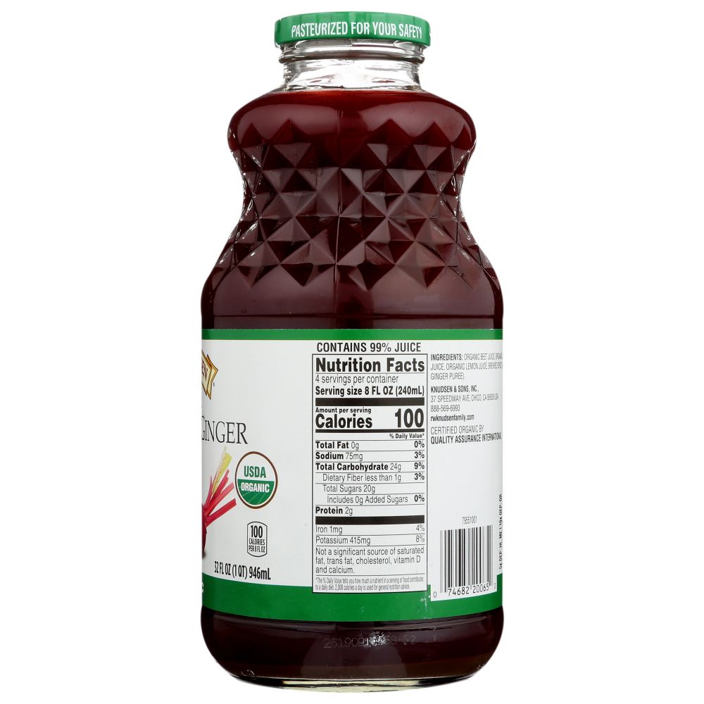 KNUDSEN: Organic Beet Apple Ginger Juice, 32 fl oz