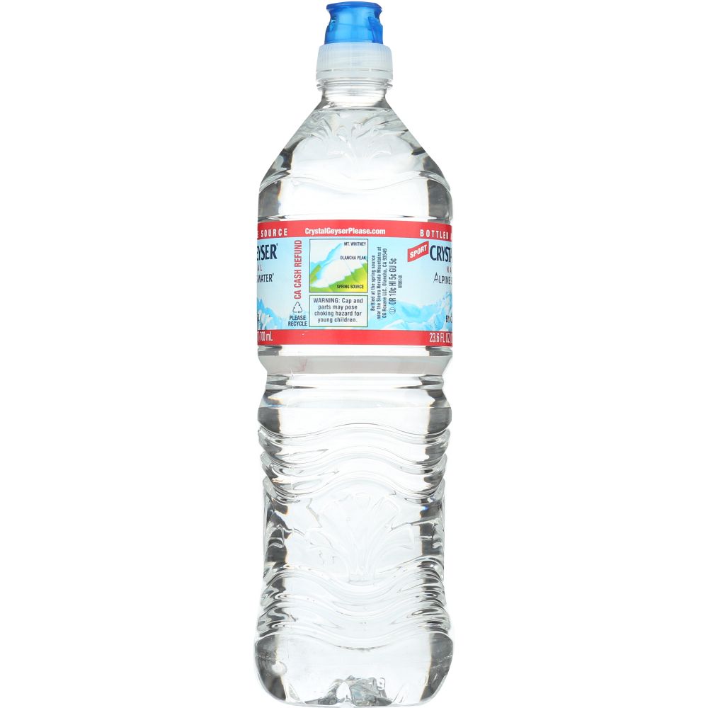 CRYSTAL GEYSER: Natural Alpine Spring Water Sport Cap, 700 ml