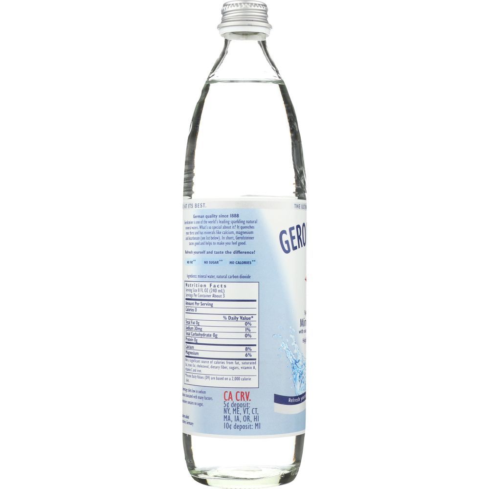 GEROLSTEINER: Sparkling Natural Mineral Water, 25.3 Oz