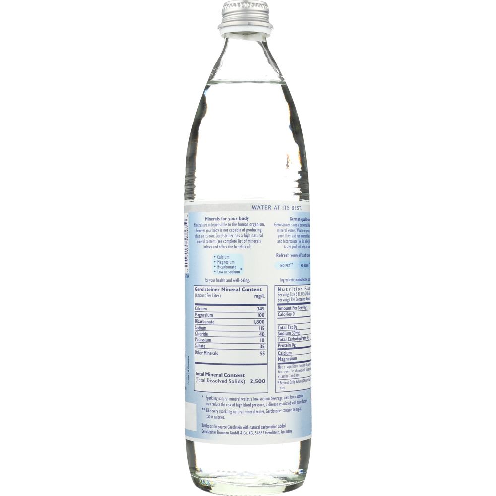 GEROLSTEINER: Sparkling Natural Mineral Water, 25.3 Oz