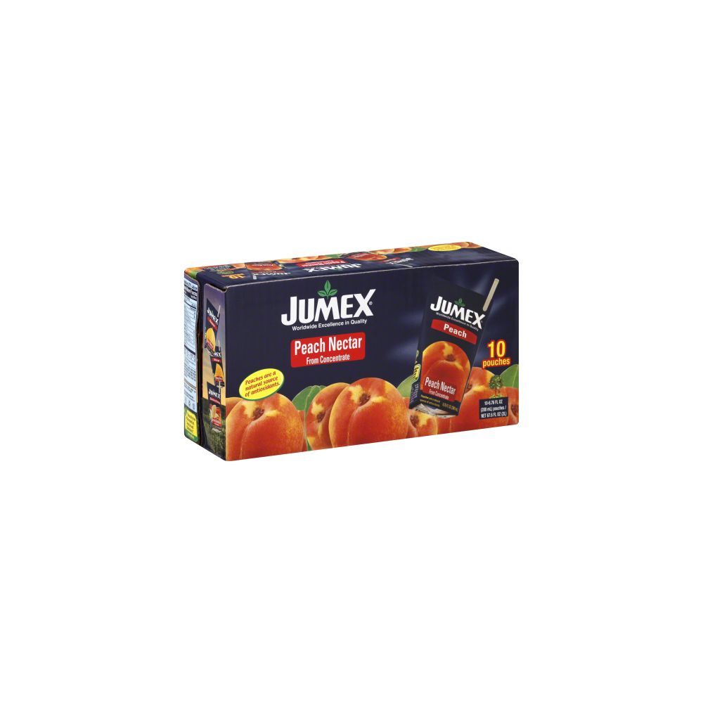 JUMEX: Juice Tetra Wedge Peach 10 Packs, 67.6 oz