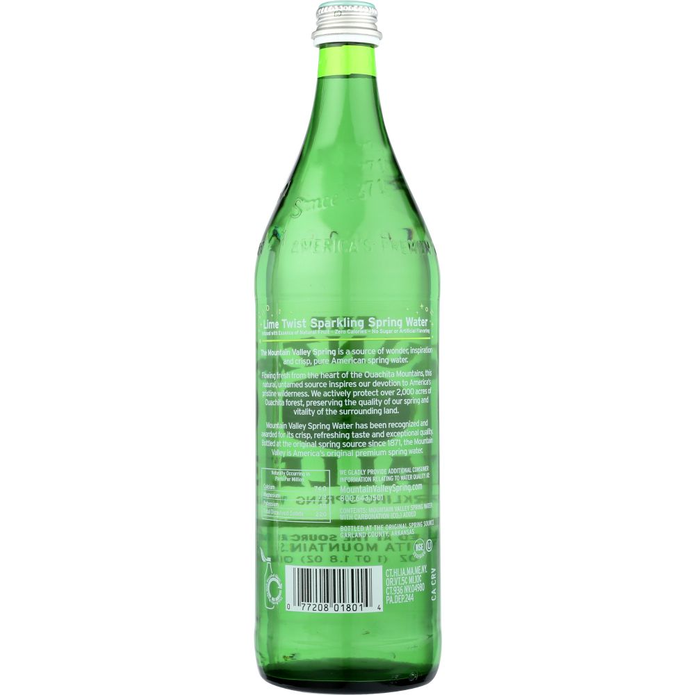 MOUNTAIN VALLEY: Water Sparkle Lime, 1 lt