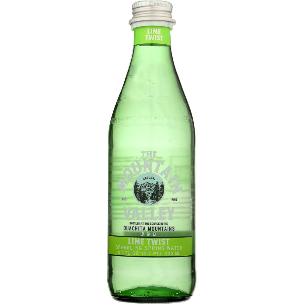 MOUNTAIN VALLEY: Sparkling Water Lime Twist Bottle, 333 ml