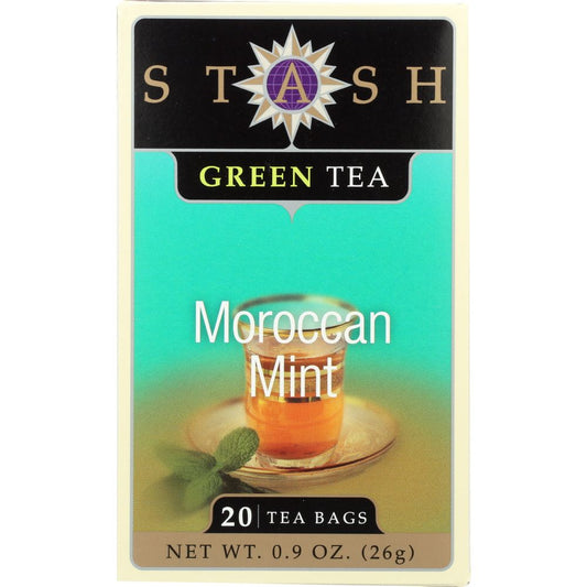 STASH TEA: Green Tea Moroccan Mint 20 Tea Bags, 0.9 oz