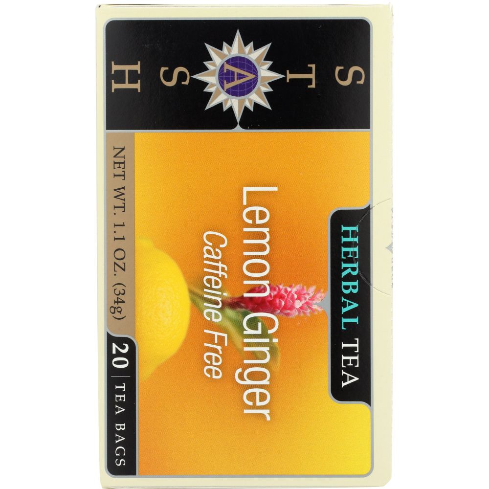 STASH TEA: Lemon Ginger Herbal Tea Caffeine Free 20 Tea Bags, 1.1 oz