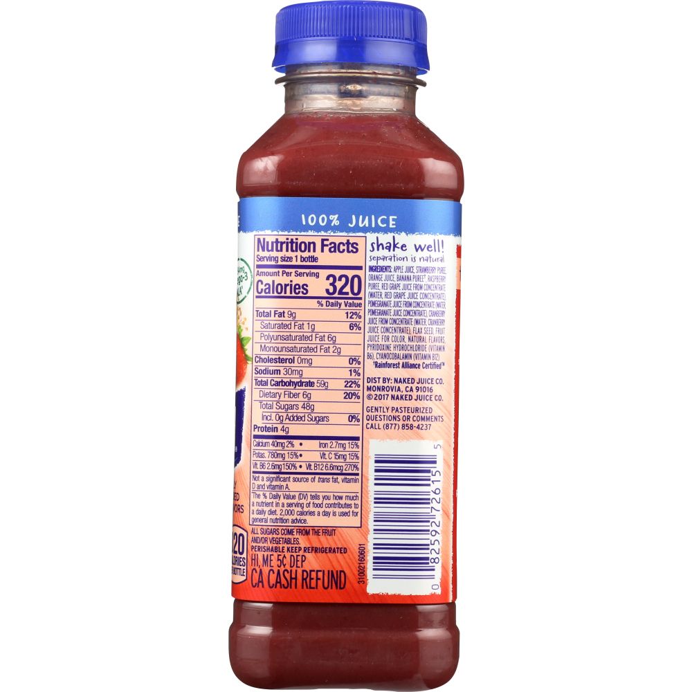 NAKED JUICE: Boosted Smoothie Red Machine, 15.20 oz