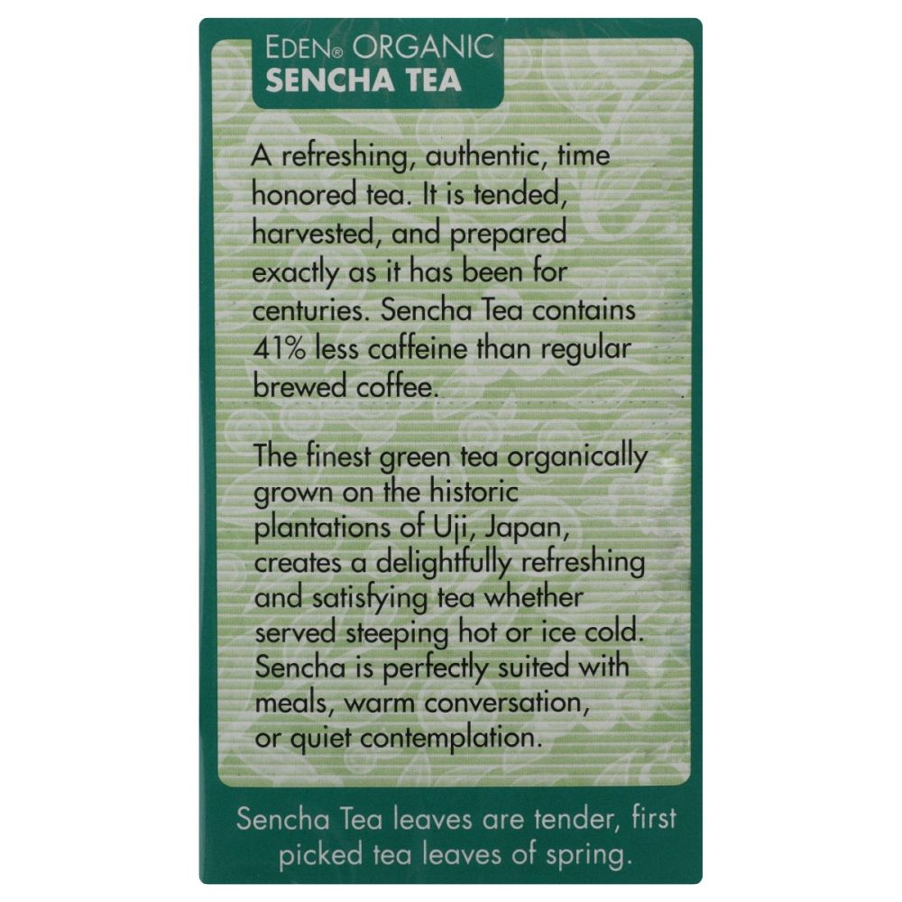 EDEN FOODS: Tea Sencha Green Org, 16 bg