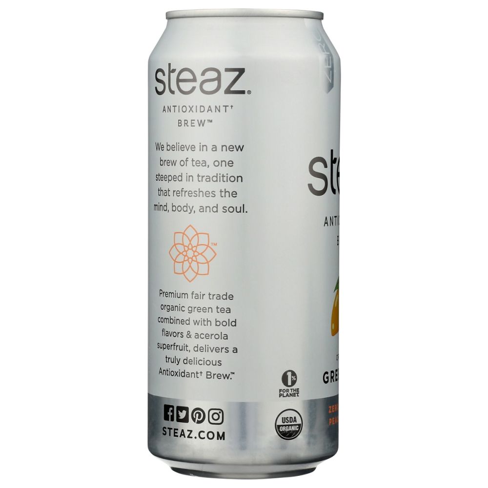 STEAZ: Zero Calorie Peach Mango Iced Tea, 16 fo