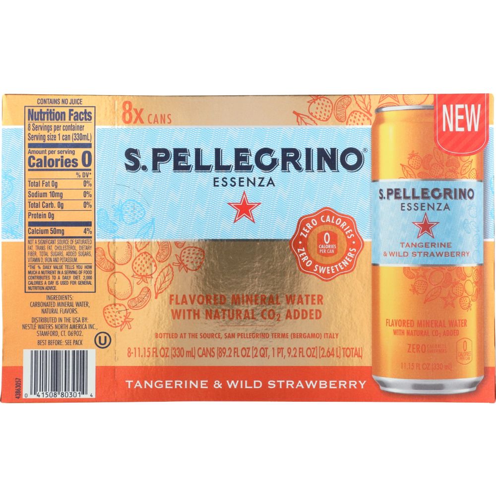 SAN PELLEGRINO: Water Esnza Tang Strw 8Pk, 89.26 fo