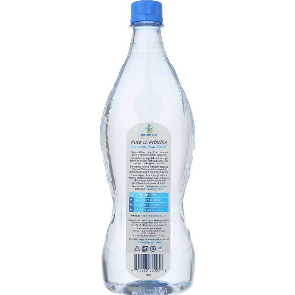 ETERNAL: Naturally Alkaline Spring Water, 33.8 oz