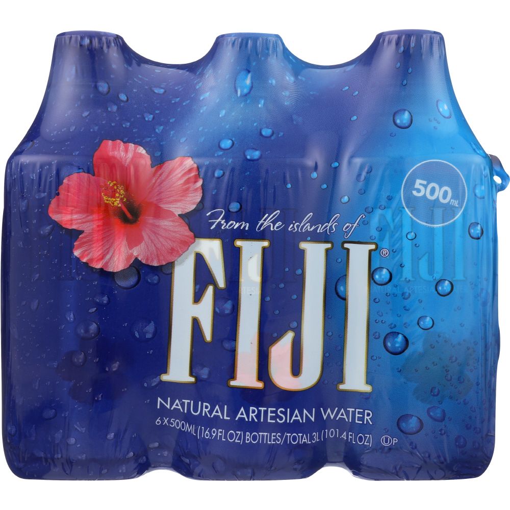 FIJI: Natural Artesian Water 6x16.9 Oz Bottles, 101.4 oz