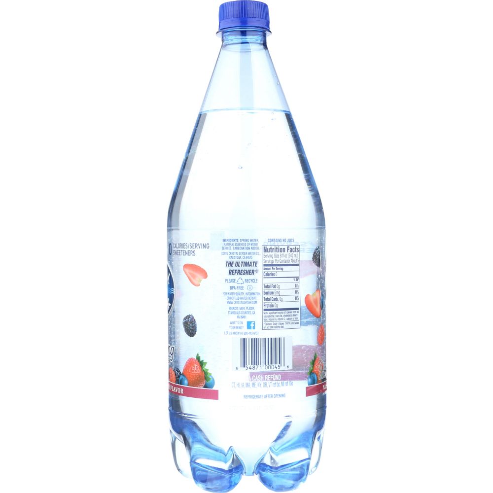 CRYSTAL GEYSER: Sparkling Spring Water Mixed Berry, 1.25 lt