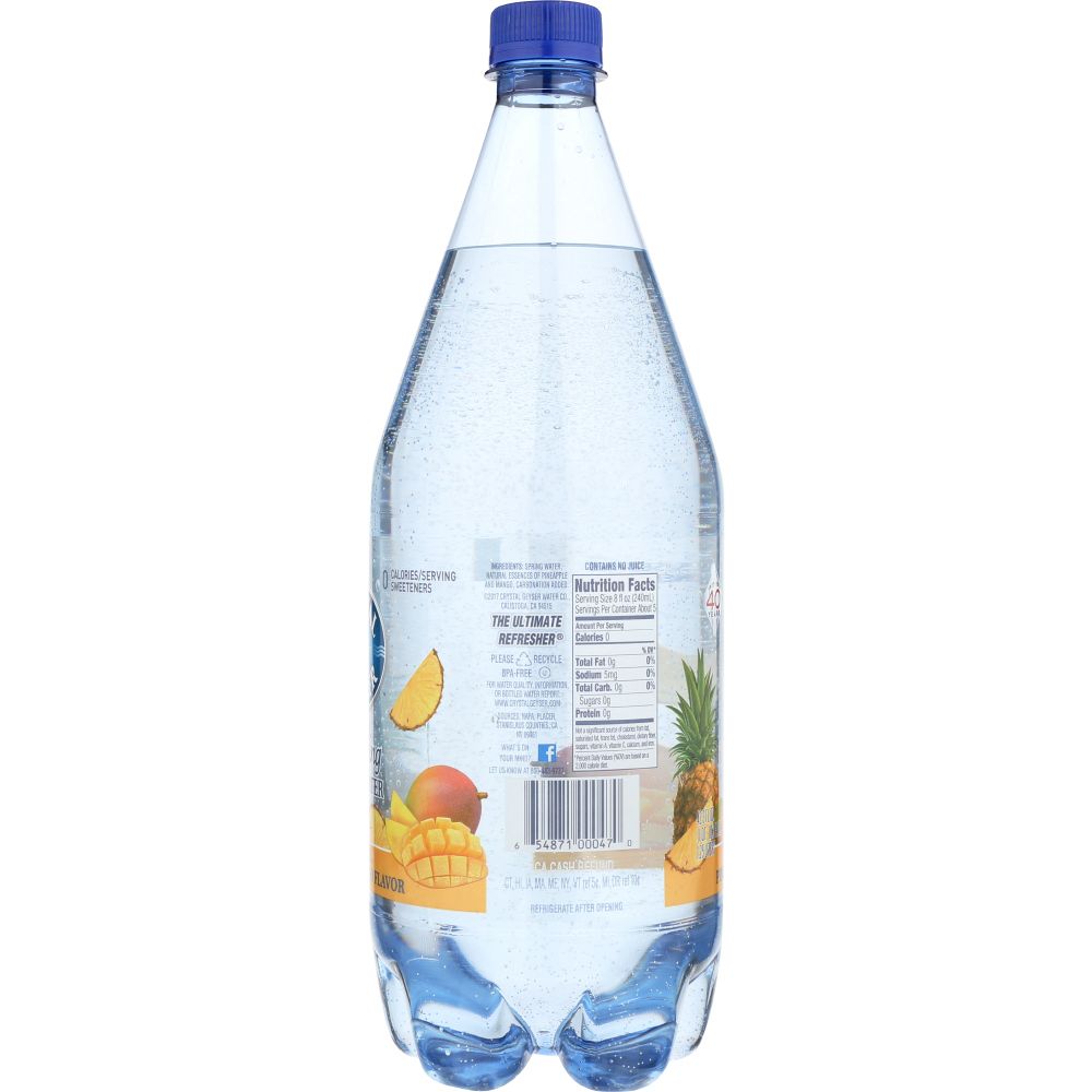 CRYSTAL GEYSER: Sparkling Spring Water Pineapple Mango, 1.25 lt