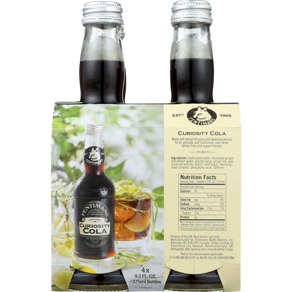 FENTIMANS: Curiosity Cola 4 Count, 37.2 oz